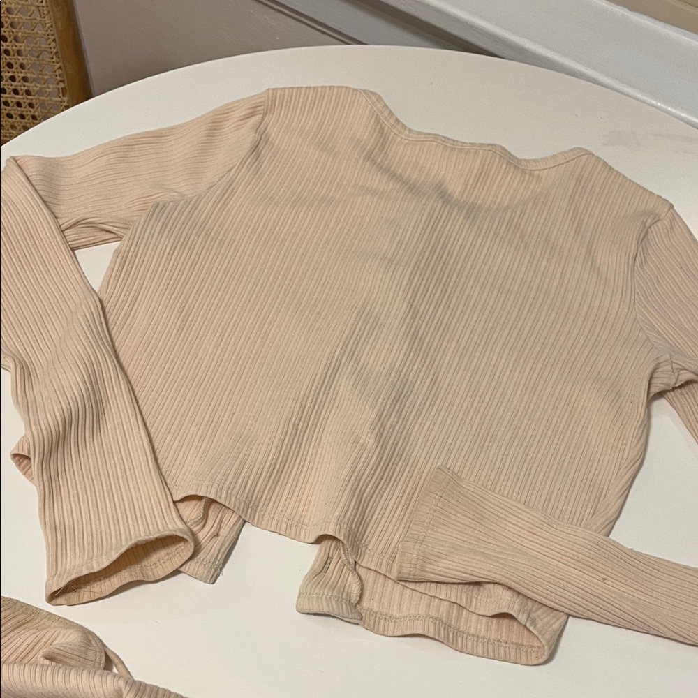 Reformation Cream Ribbed Knitwear - Picture 5 of 7